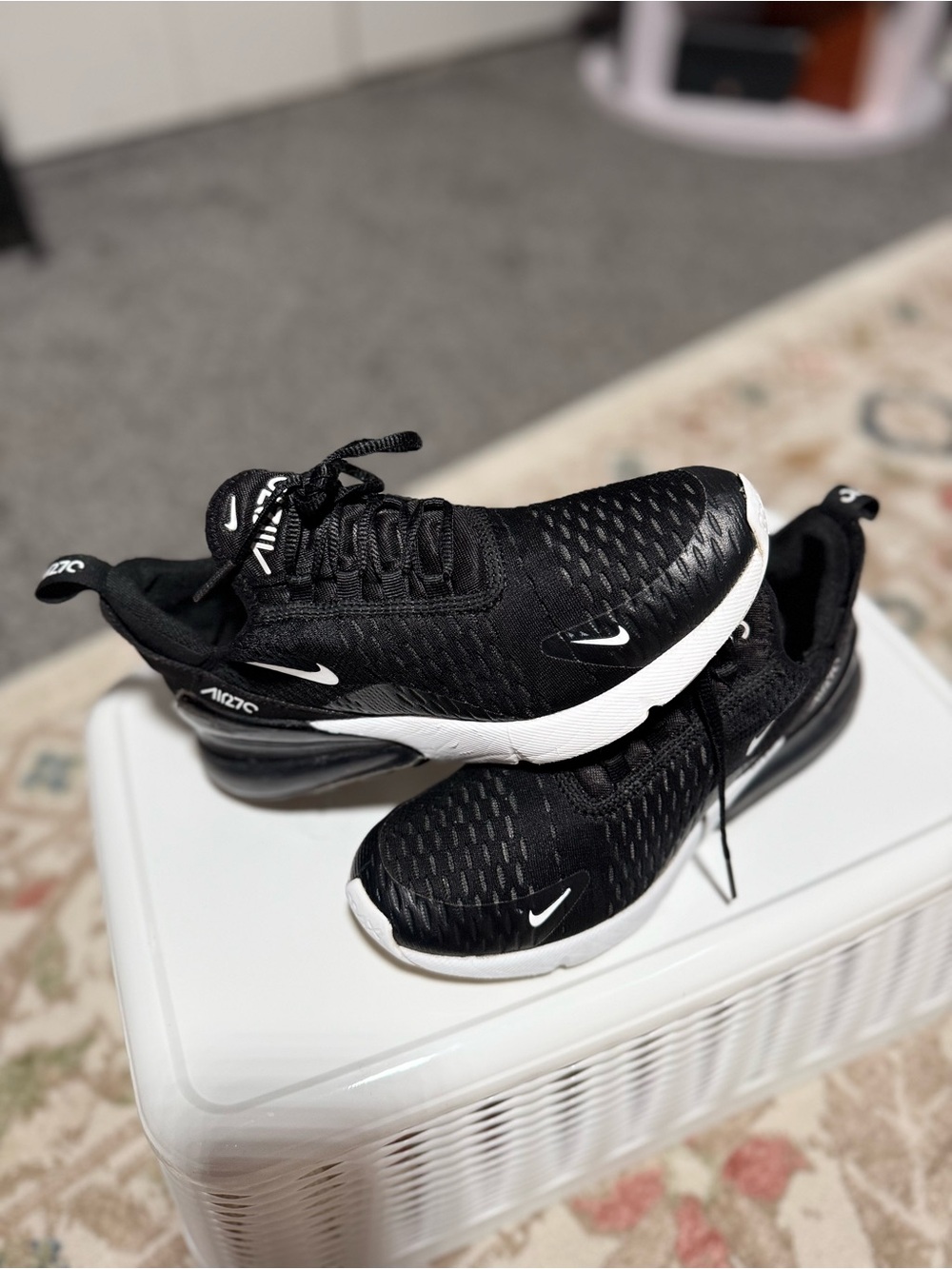 Nike Air Max 270 React Women’s Sneakers — Black/White